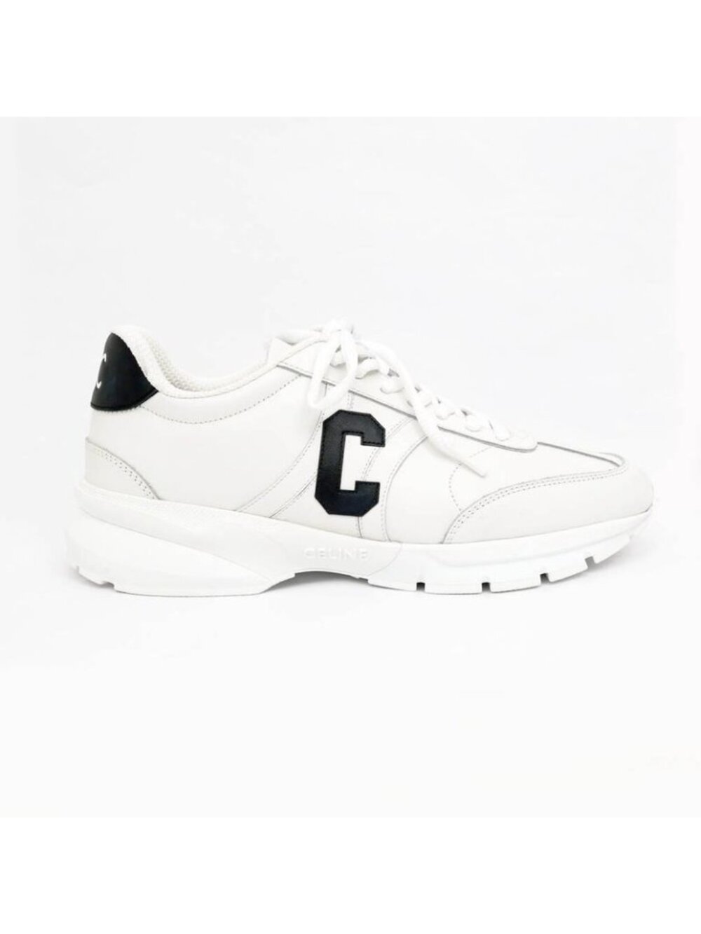 Celine Sneakers White Black 35929 Size 39 Shoes - Picture 4 of 10
